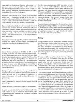 [Four Wordprocessors for the Commodore 64 (4/10)]