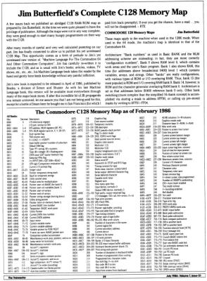 [960�1306 Jim Butterfield's C128 Memory Map (1 of 5)]